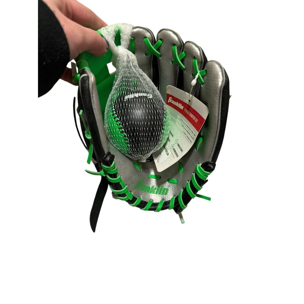 NEW Franklin 9” Baseball Glove Tee Ball Left Hand + Soft Strike Ball (No Bat)